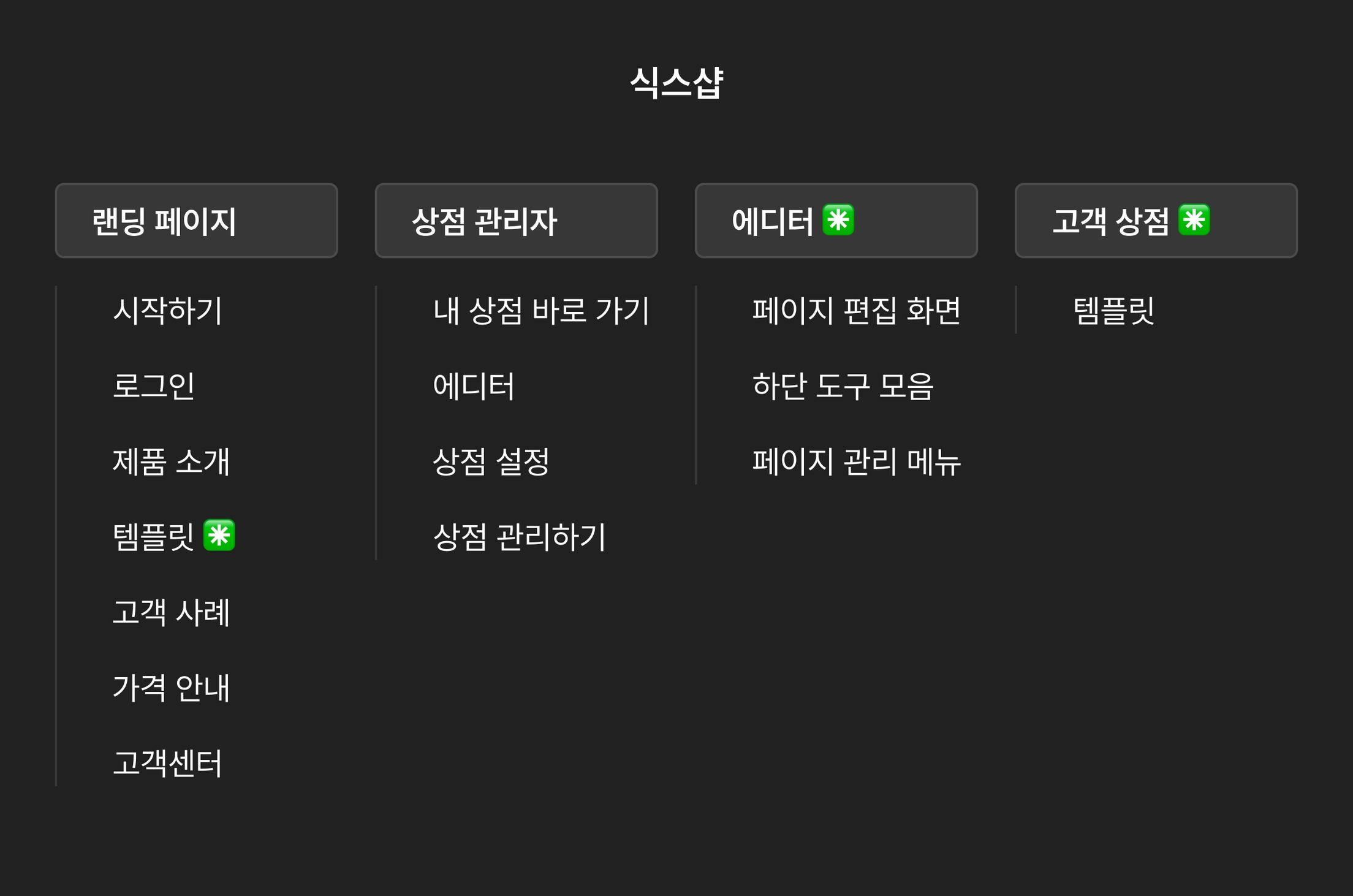 식스샵 구조